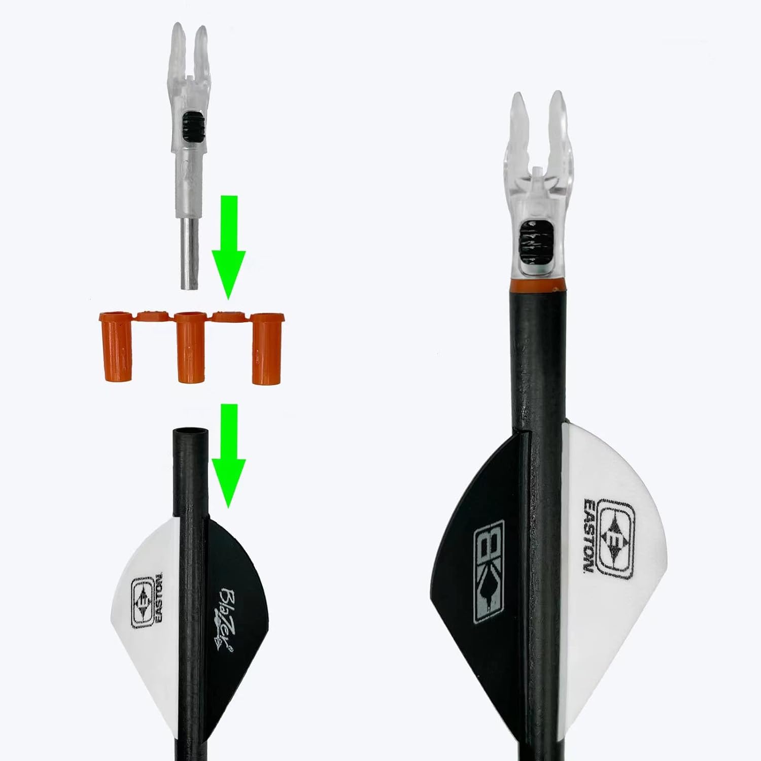 X Lighted Nocks for Arrows .204.233.244.246 with ONOff Switch with H, S, GT Bushings