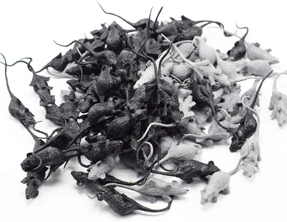 Gadpiparty 6 piezas de ratones falsos de simulación de mini ratón, ratones falsos, ratones espeluznantes, ratones realistas de terror novedosos para