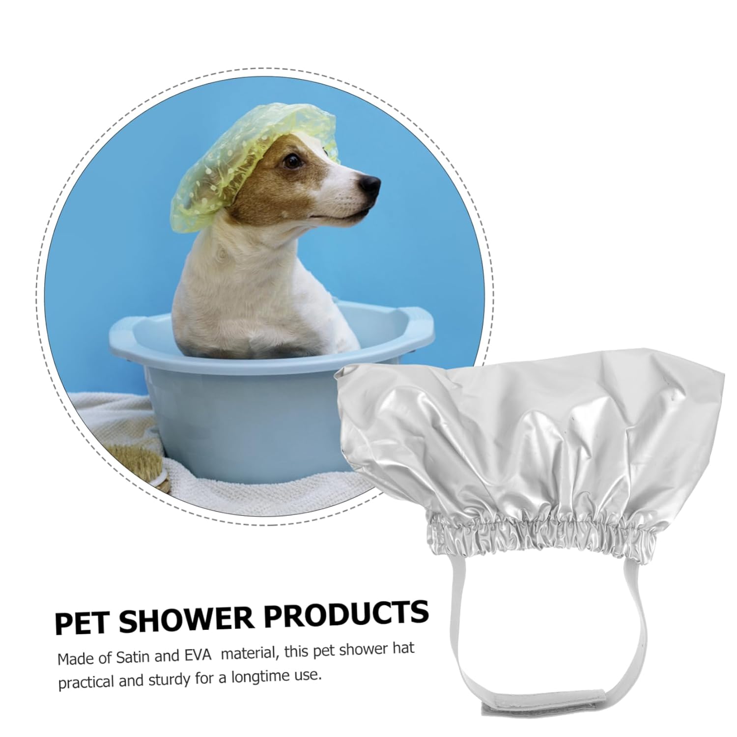 SUPVOX Gorro de ducha para mascotas, gorro de ducha portátil para perros, sombreros para perros grandes, sombrero de baño para cachorros, protector