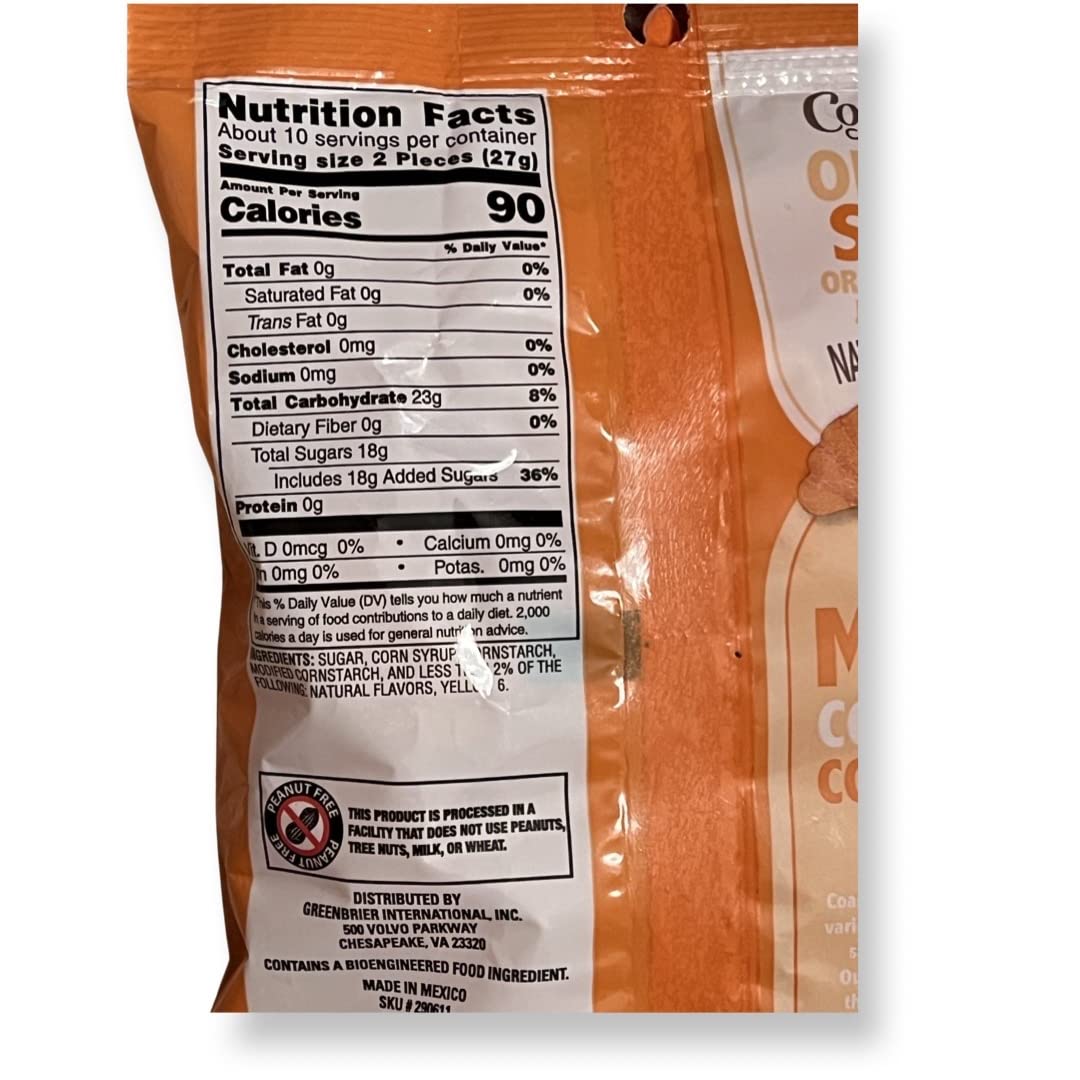 Coastal Bay – Caramelos de gelatina con sabor a naranja, 10 onzas, aproximadamente 20 rebanadas grandes de naranja