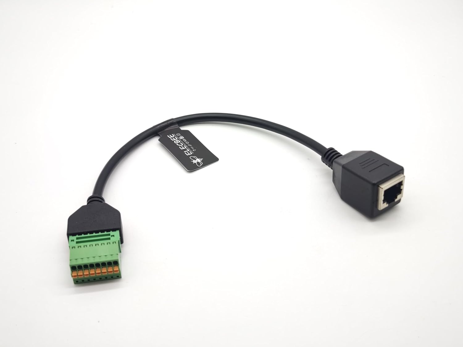 Adaptador de cable de terminal RJ45 a rosca hembra 8p8c a conector de bloque de terminales de resorte de 8 pines