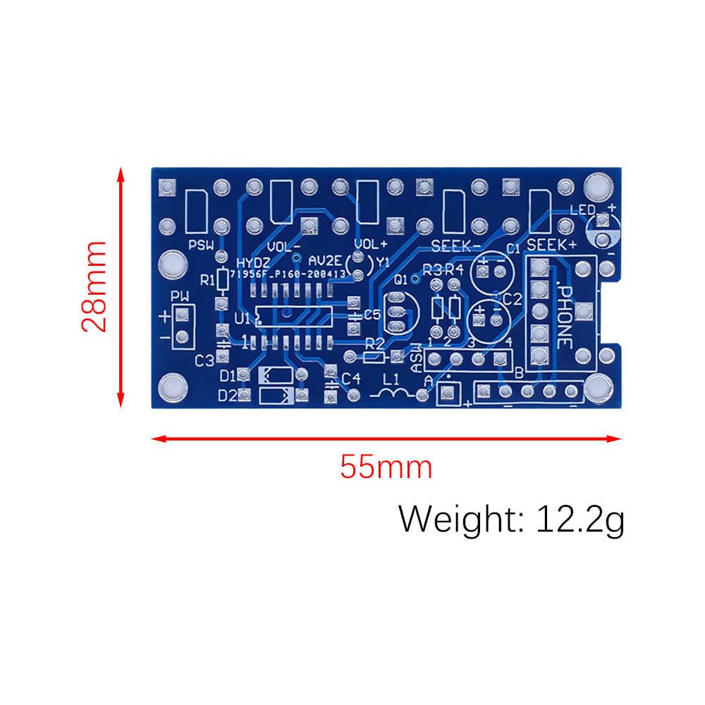 DIY Kits electrónicos inalámbricos estéreo FM módulo receptor de radio PCB 76MHz-108MHz DC 1.8V-3.6V AEAK