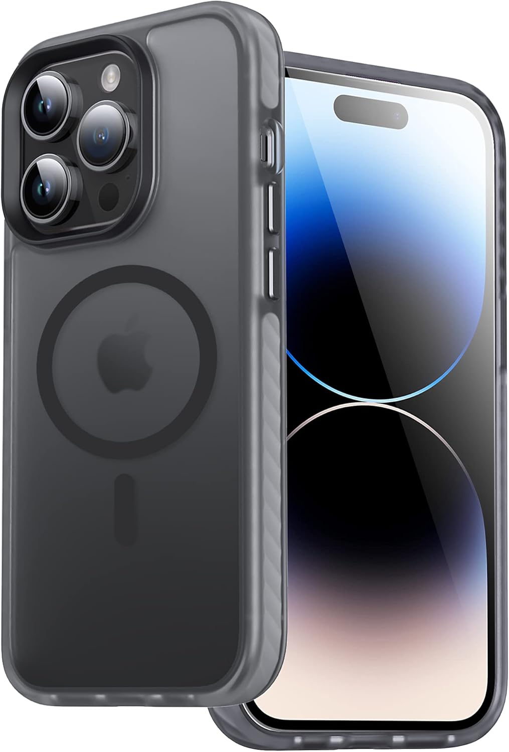 DASFOND Funda magnética diseñada para iPhone 14 Pro Max, compatible con Magsafe, protección de grado militar con tira a prueba de golpes, funda