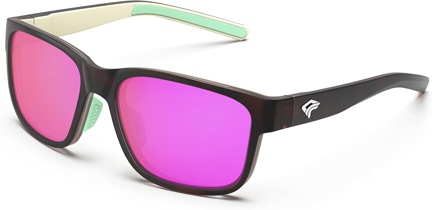 TOREGE Gafas de sol polarizadas deportivas para hombres y mujeres, lentes de sol para ciclismo, correr, pesca, barco, senderismo, playa, TR66