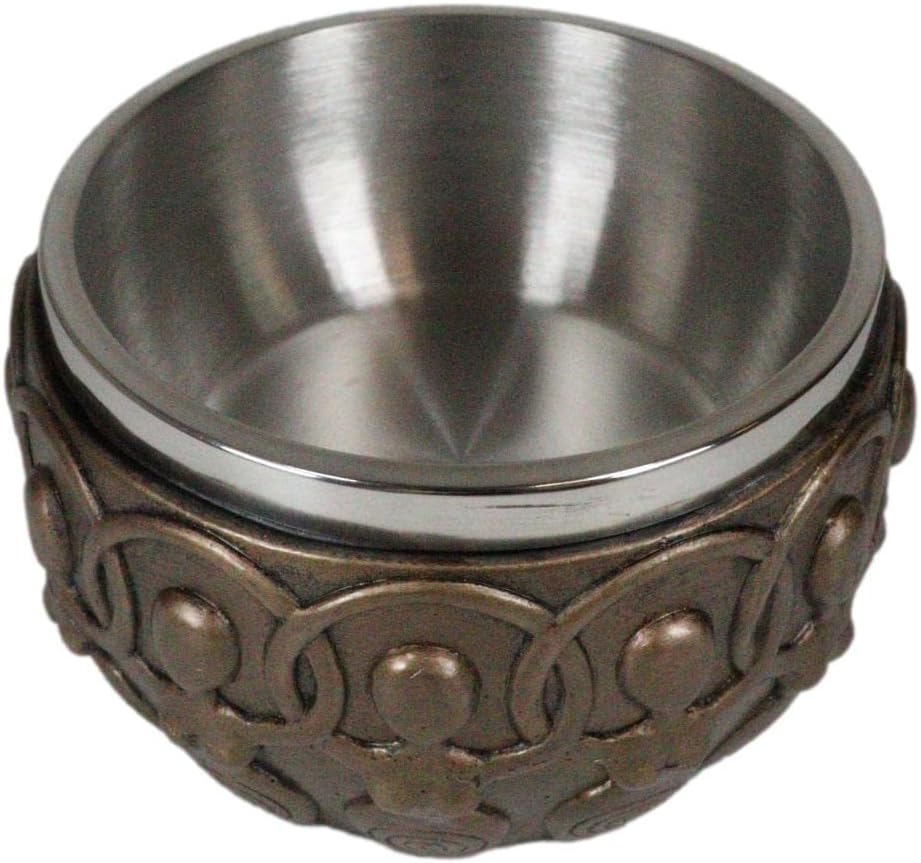Ebros Gift Wicca Metafísica Energía Positiva Espiritual Divinidad Chamán Espiritual Espiral Triple Diosa Manchas Cuenco Estatuilla Scrying Vessel