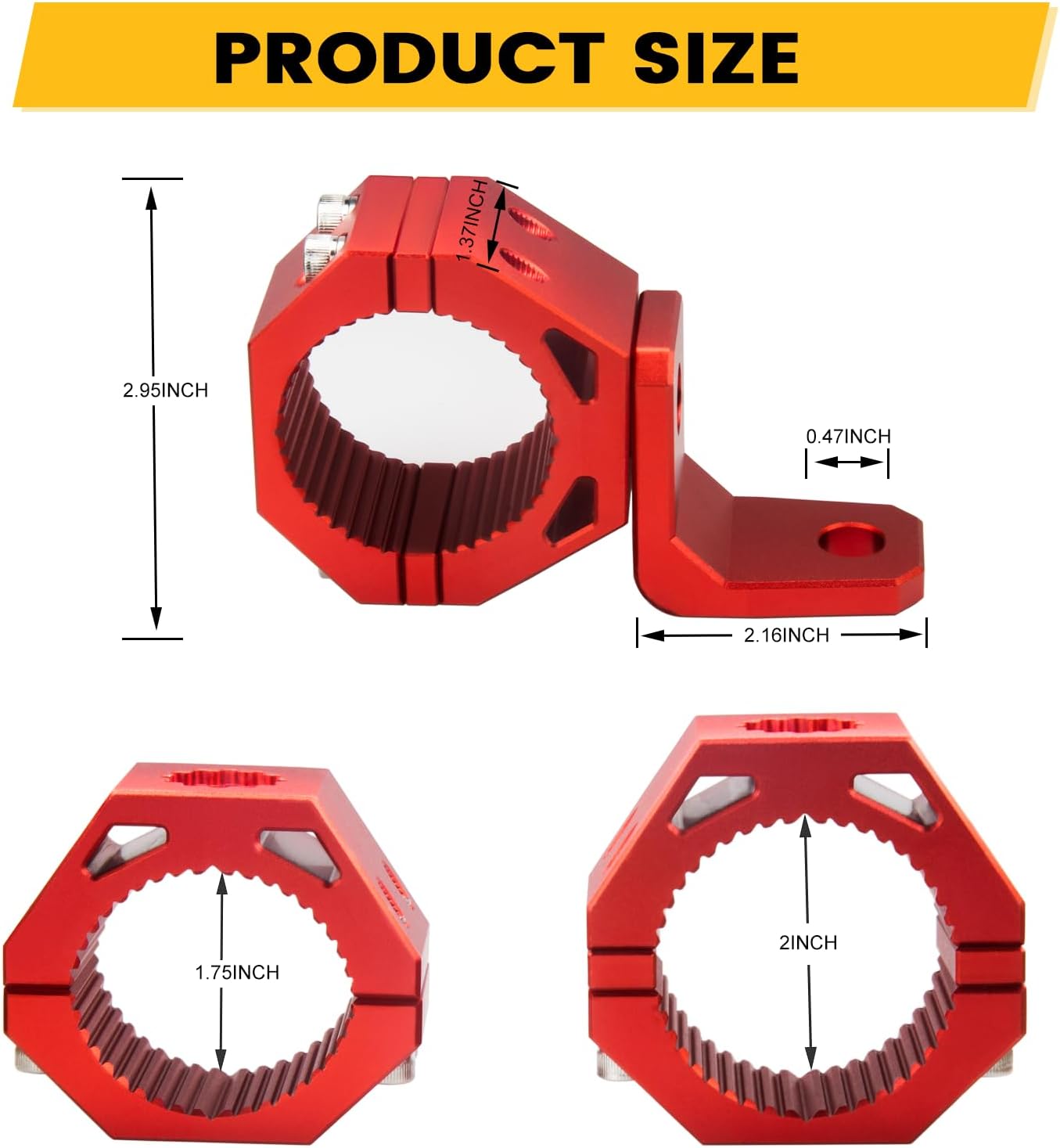 Soporte para látigo UTV, soporte de montaje de luz de bandera de látigo de aleación de aluminio, orificio giratorio de 360 ajustable para jaula de