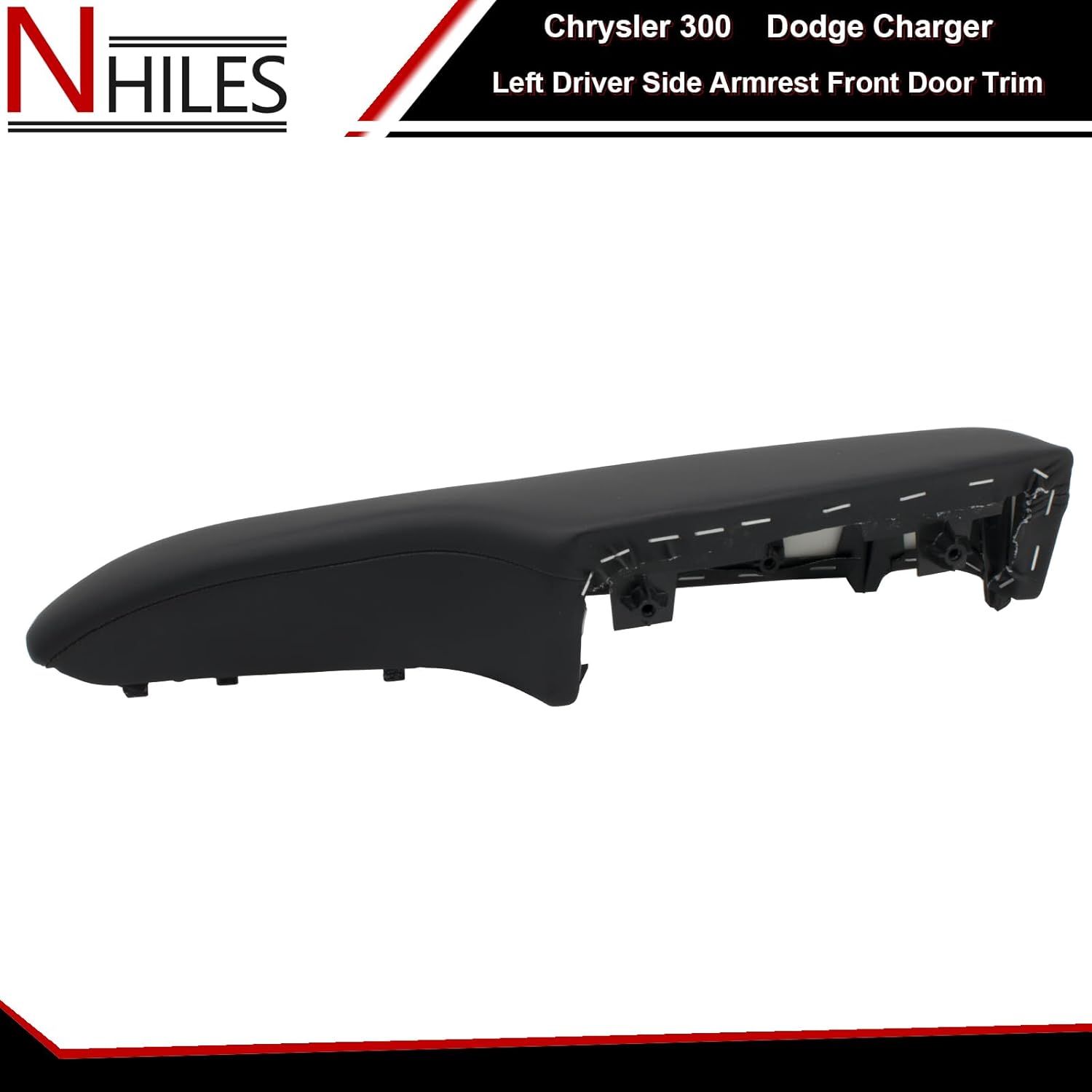 NHILES Reposabrazos del lado del conductor izquierdo compatible con Chrysler 300 Dodge Charger 2011-2023, reemplaza # 1WK37DX9AB