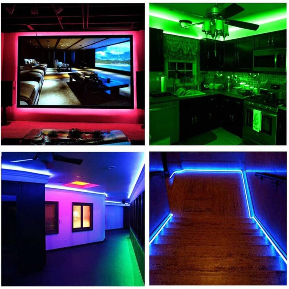 asky Tira de luz LED DC de 5 V, USB que cambia de color, retroiluminación de TV RGB + control remoto (3.3 ft)