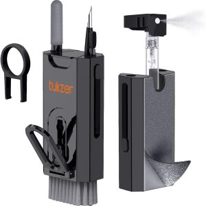 Tukzer Kit de limpieza multifuncional 8 en 1 con bolígrafo de limpieza 3 en 1, spray limpiador de pantalla, cepillo de limpieza para teclado, Tukzer Kit de limpieza multifuncional 8 en 1 con bolígrafo de limpieza 3 en 1, spray limpiador de pantalla, cepillo de limpieza para teclado,