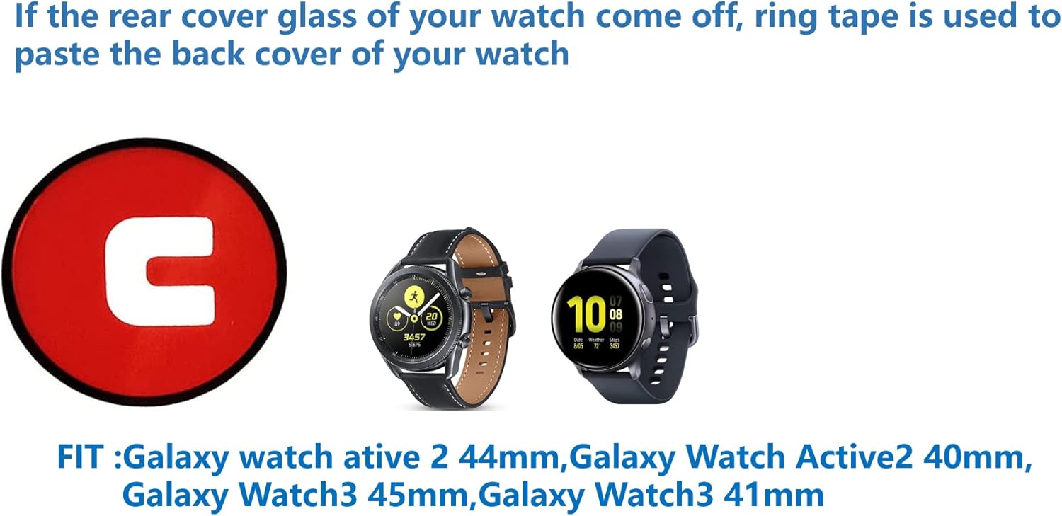COCOPARTS – 4 sellos tipo anillo para Galaxy Watch Active 2Galaxy Watch3 para volver a colocar la cubierta trasera de cristal para Samsung Galaxy