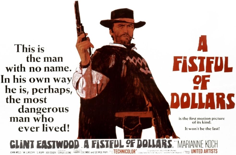 Posterazzi A Fistful Of Dollars (Aka Per Un Pugno Di Dollari) Clint Eastwood 1964 – Póster impreso (14 x 11)