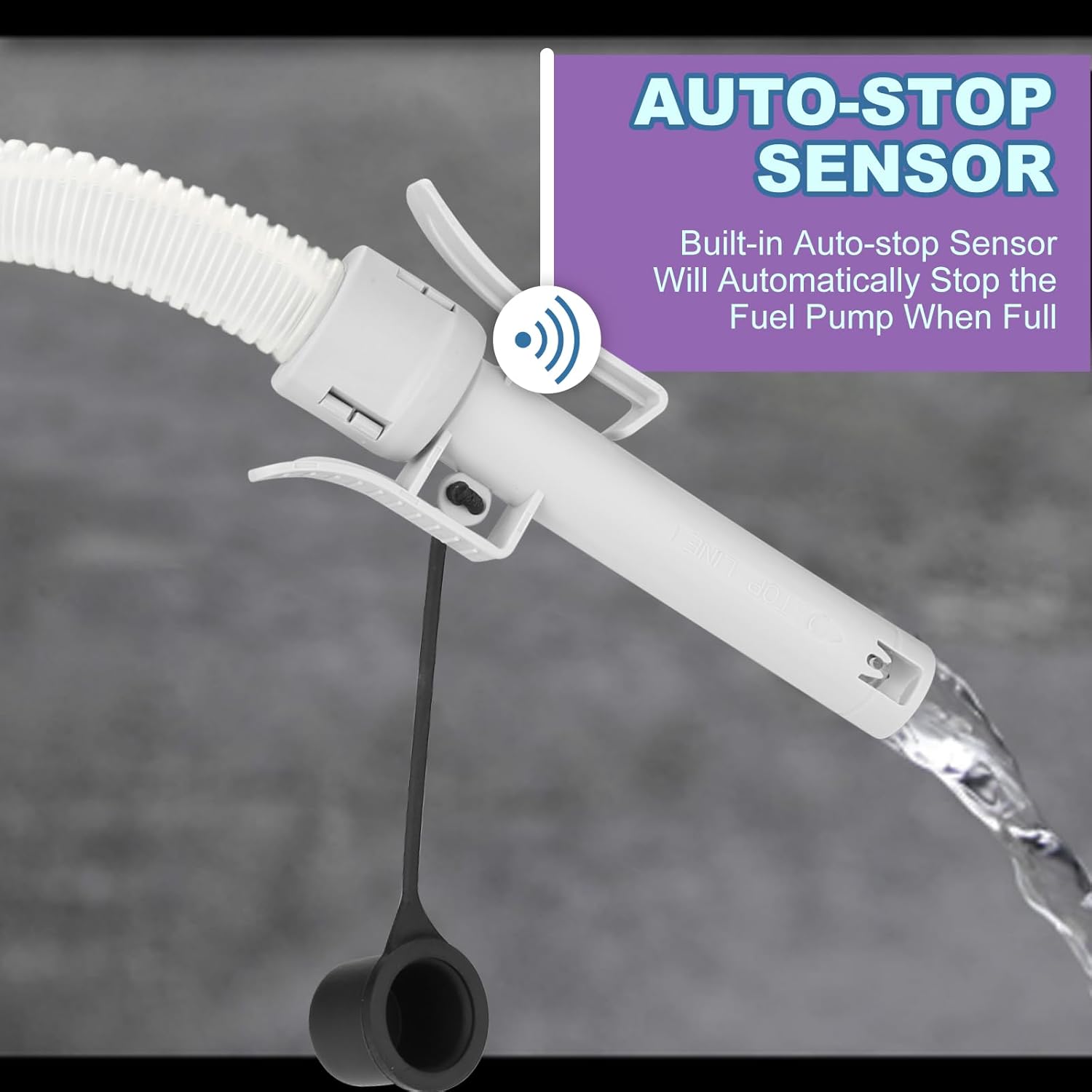 Bomba automática de transferencia de combustible, sensor de flujoparada automática de 3.2 GPM y protección contra desbordamiento, batería AACC 12 V,