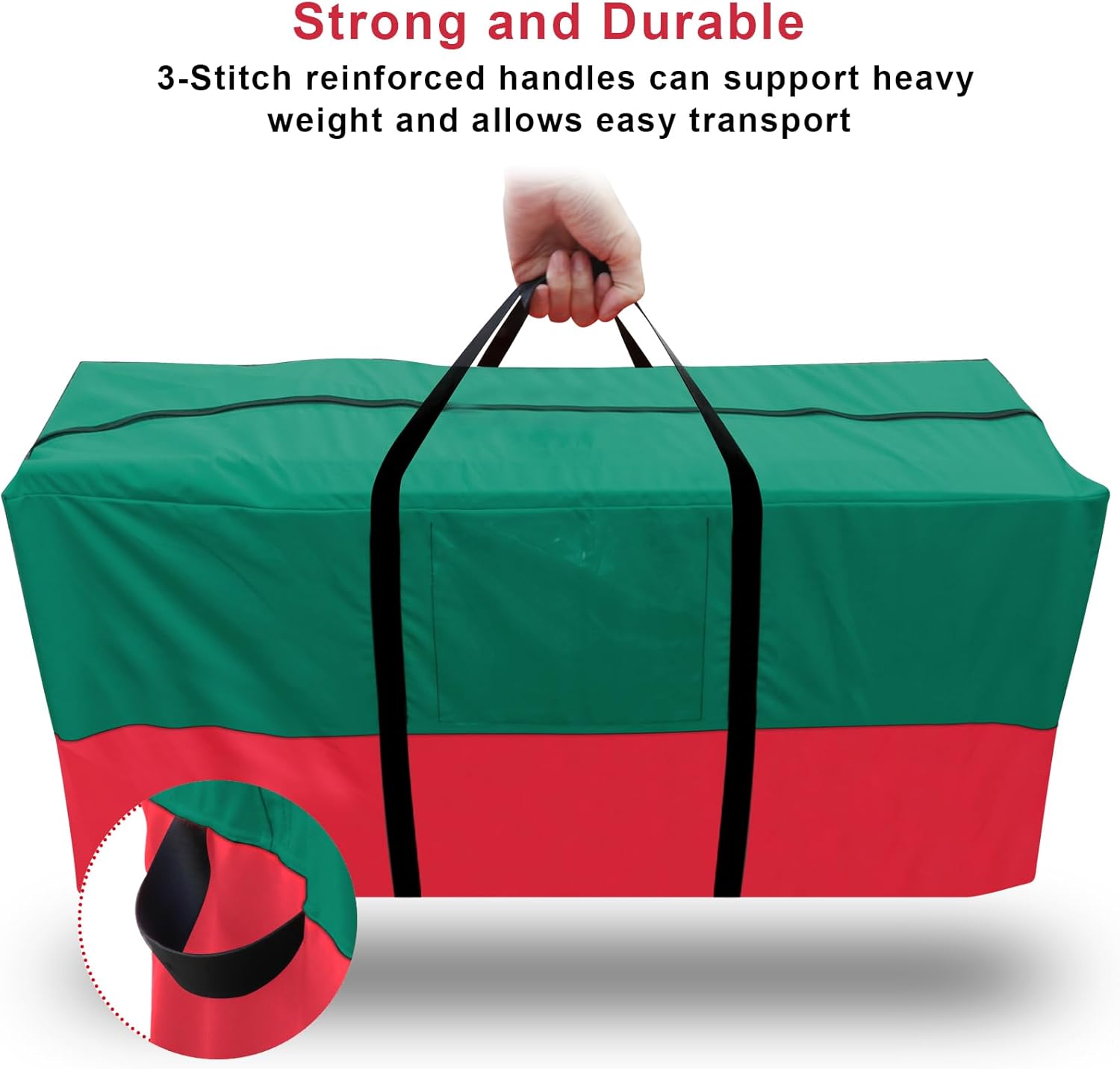 Bolsa de almacenamiento impermeable para árbol de Navidad, se adapta a árboles artificiales desmontados de hasta 10 pies de alto, 68 x 20 x 30