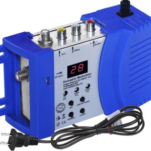 Modulador RF Convertidor coaxial RCA VHF UHF Amplificador de señal Adaptador compuesto con antena y interruptor de canal de banda completa para Modulador RF Convertidor coaxial RCA VHF UHF Amplificador de señal Adaptador compuesto con antena y interruptor de canal de banda completa para