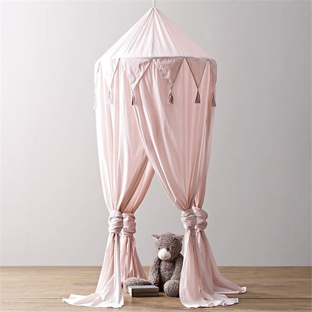 Borje Mosquitera para cama con cúpula redonda, rincón de lectura, tienda de campaña para niños, decoración de habitación para bebé