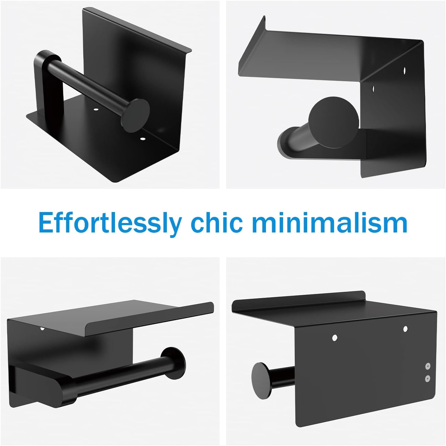 Portarrollos autoadhesivo para papel higiénico, soporte de pared o soporte de papel higiénico adhesivo con estante, soporte para papel higiénico,