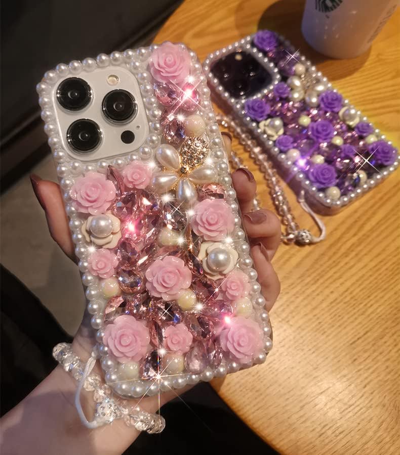 redecarie Funda para Galaxy A13 5G, para mujeres y niñas, de lujo, a la moda, con piedras preciosas de cristal, diamantes de imitación, con