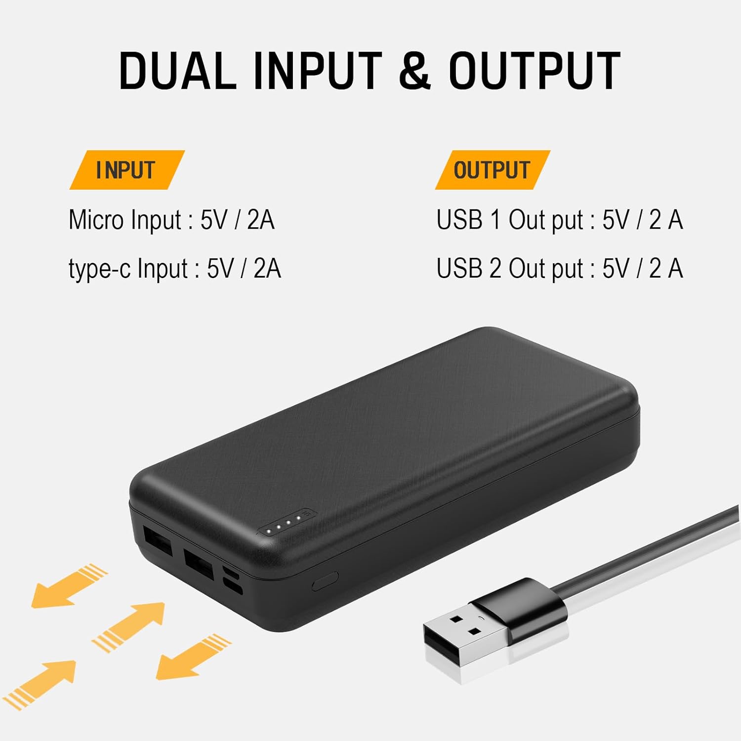 Paquete de batería 5V2A de 20000 mAh para chaleco calentado, chaqueta calentada, banco de energía para calefacción, chalecos eléctricos, chaquetas,