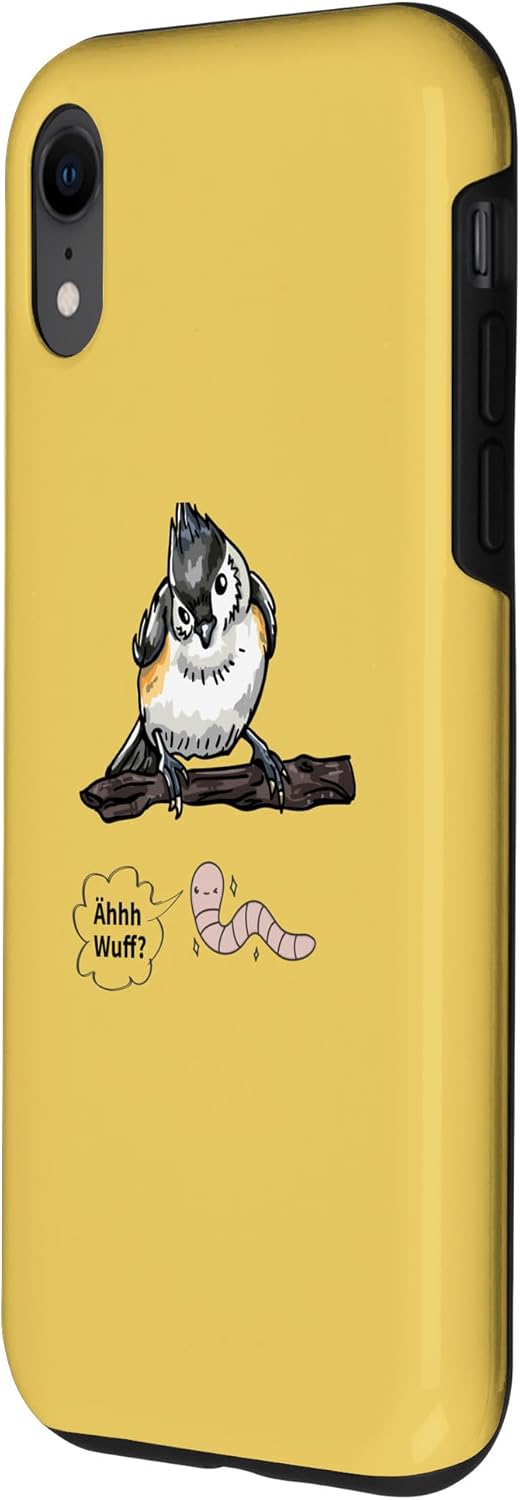iPhone XR Vogel und Wurm Äh Wuff Funny Animal Motifs Bird Gifts Case