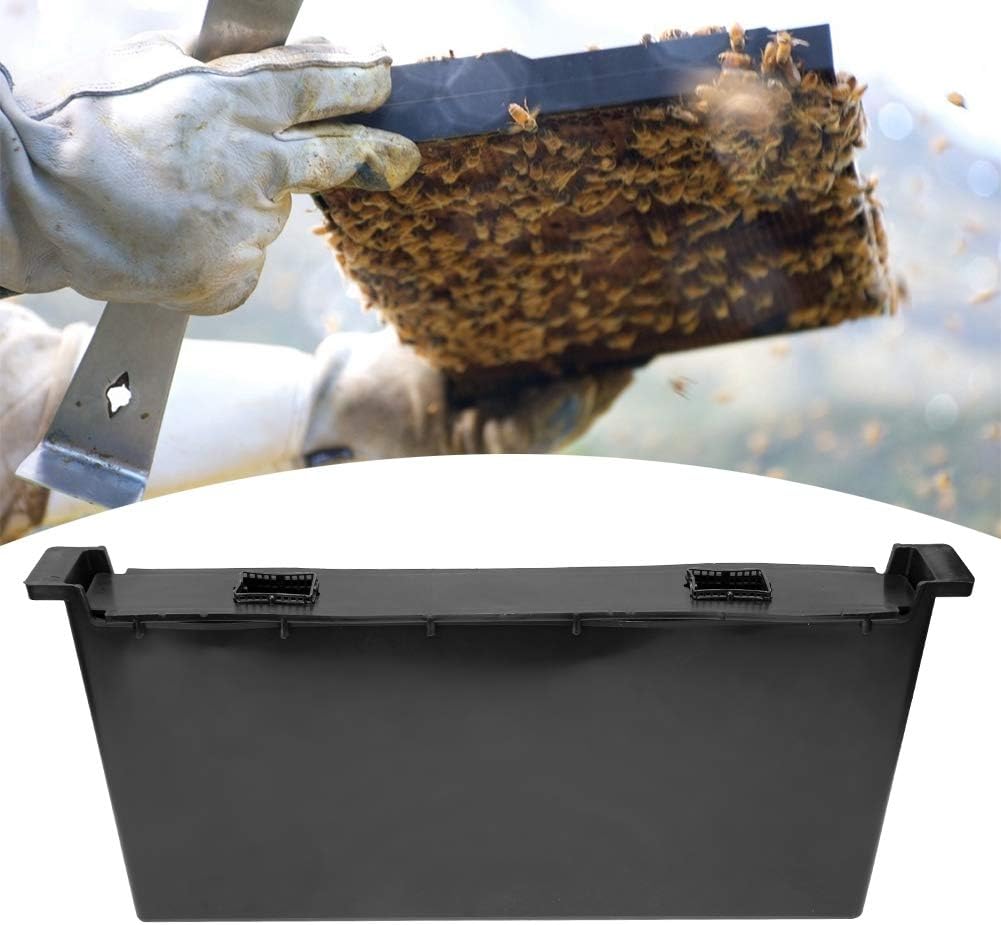 Alimentador de agua de abeja, 4L de gran capacidad de plástico negro dentro de la colmena alimentador de agua de marco duradero jarabe de abeja