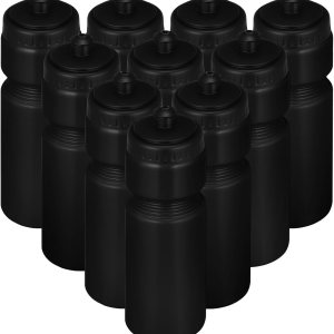 Sunnyray 10 botellas de agua deportivas reutilizables de 23 onzas, botellas de agua de plástico en blanco con tapa superior para niños y adultos, Sunnyray 10 botellas de agua deportivas reutilizables de 23 onzas, botellas de agua de plástico en blanco con tapa superior para niños y adultos,