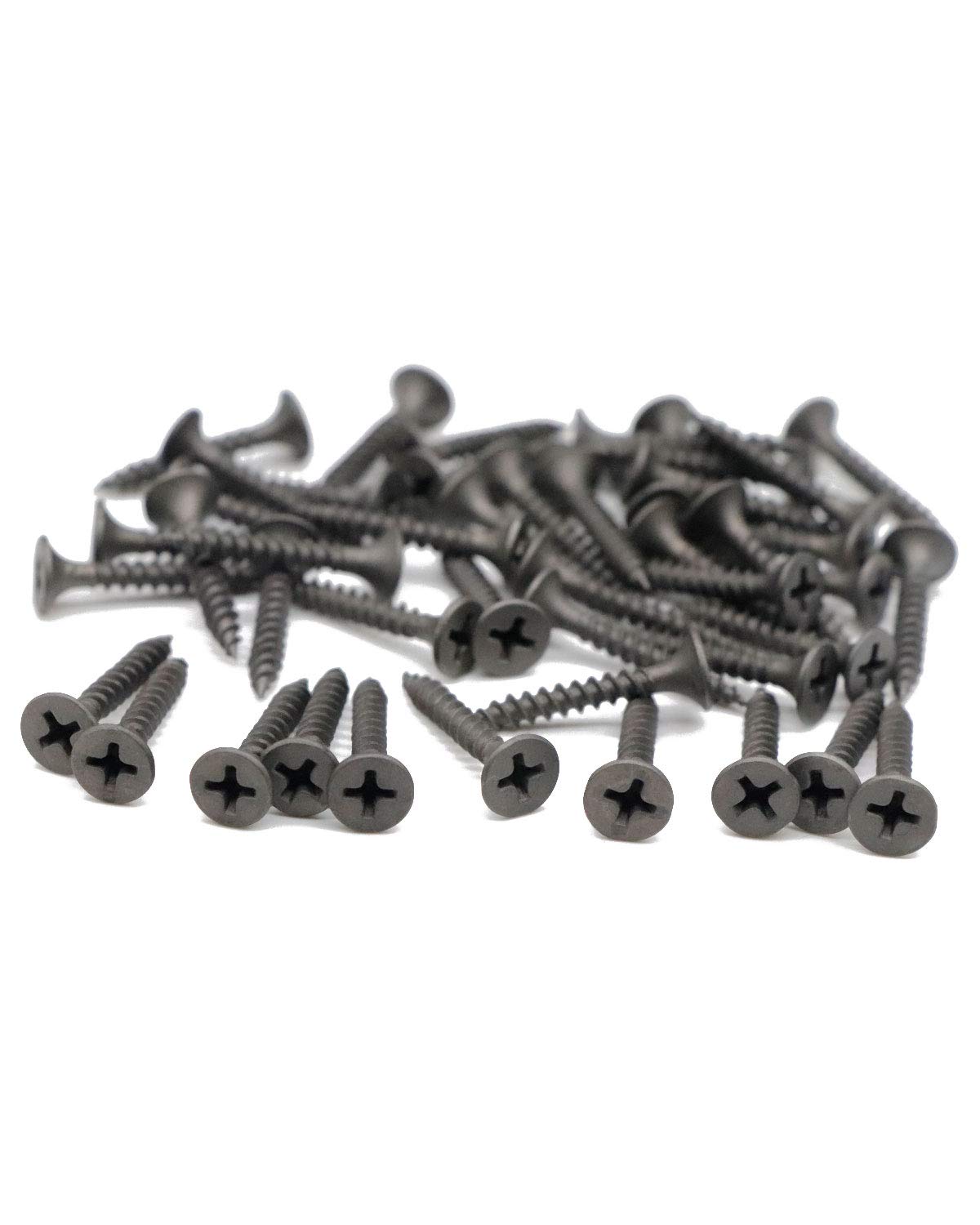 Tornillos para madera de cabeza plana, 100 tornillos Phillips #6 x 1 pulgada para paneles de yeso con rosca fina, tornillos autorroscantes para