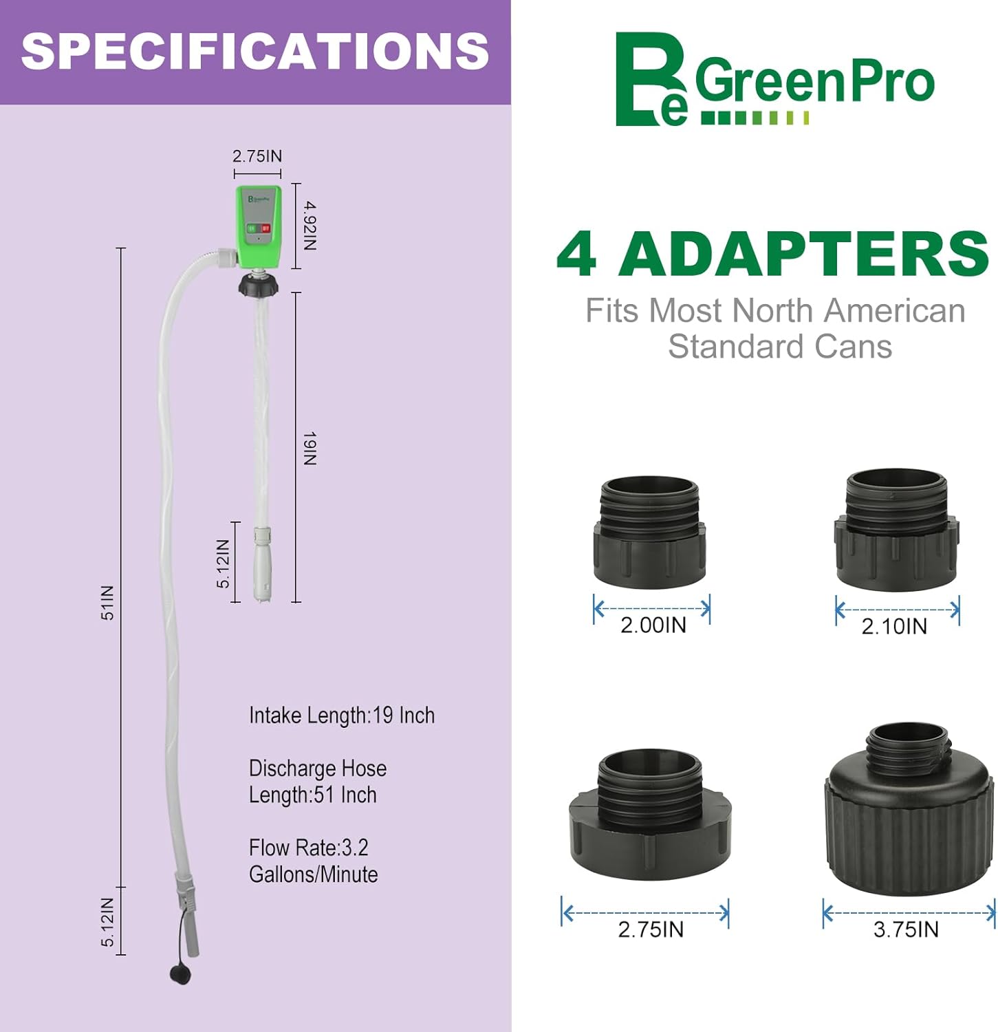 Bomba automática de transferencia de combustible, sensor de flujoparada automática de 3.2 GPM y protección contra desbordamiento, batería AACC 12 V,