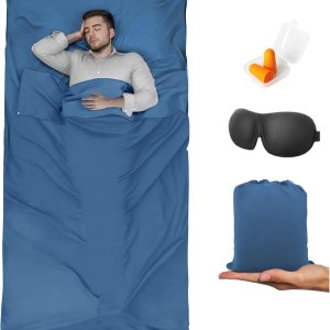Forro para saco de dormir, sábana de viaje y saco de dormir para adultos, sábanas de camping, saco de dormir de viaje para mochileros, hoteles y Forro para saco de dormir, sábana de viaje y saco de dormir para adultos, sábanas de camping, saco de dormir de viaje para mochileros, hoteles y