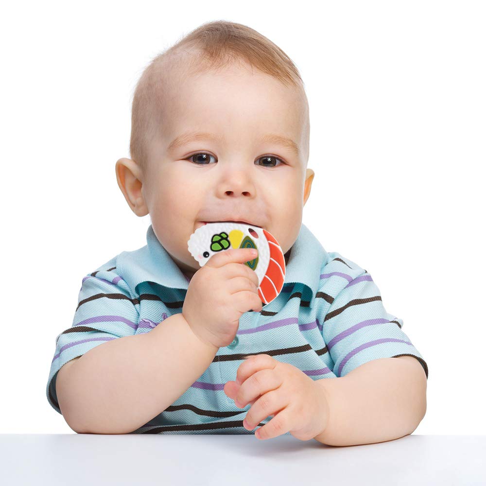Mordedor de silicona para bebés, juguetes sensoriales para masticar, sin BPA, suaves y efectivos, juguetes para aliviar el dolor de la dentición,
