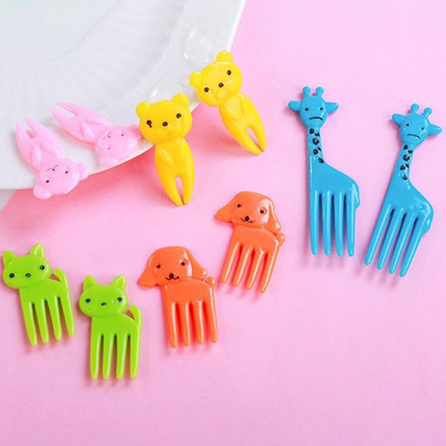 1852120 piezas de alimentos de animales para niños, divertidas selecciones Bento para comensales quisquillosos, lindos palillos de dientes de comida