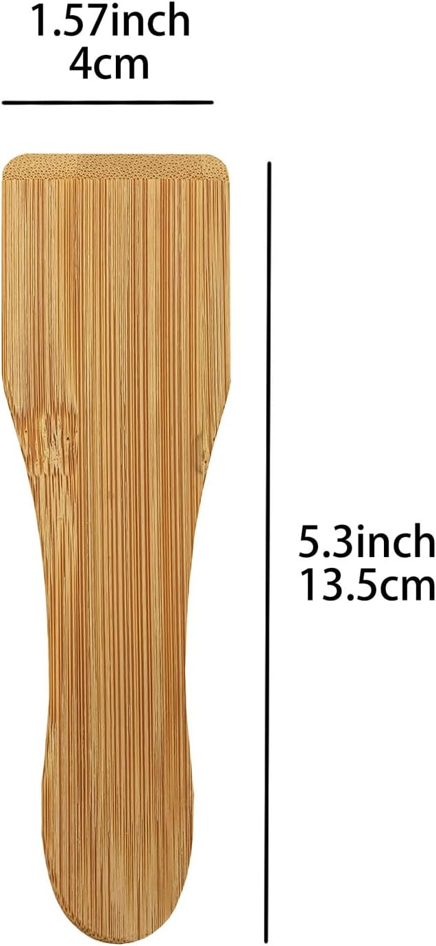 Espátulas de raclette raspadores de bambú natural, 8 piezas