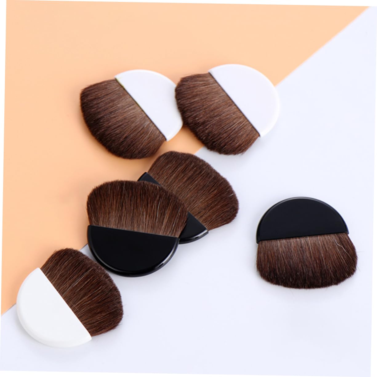 Beavorty Brochas de maquillaje, 4 unidades, portátil, cepillo de maquillaje profesional, cepillo de base, esponjas de maquillaje para base de