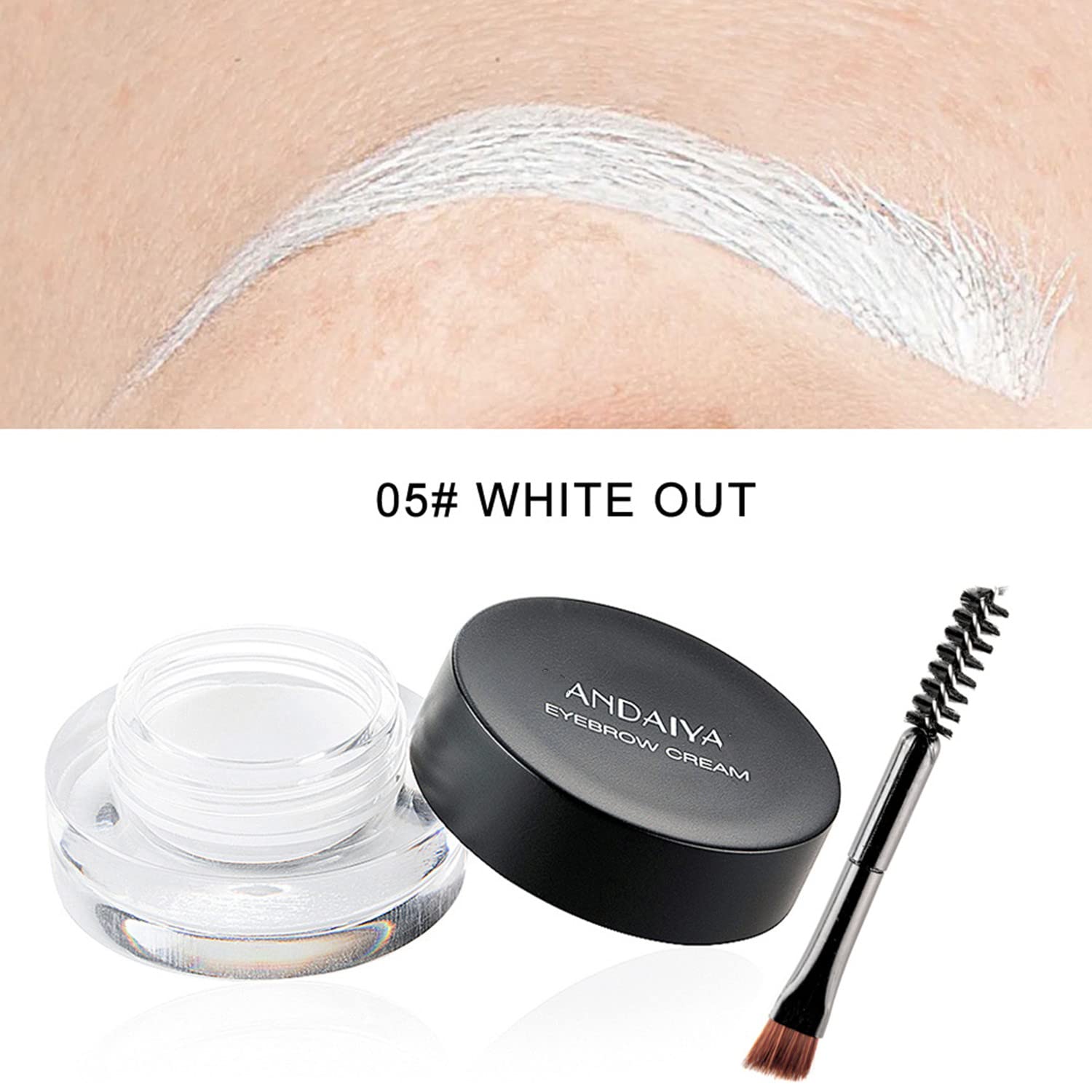 MAEPEOR Pomada de cejas de 12 colores, pigmentada completa, de larga duración, impermeable, para rellenar y dar forma a las cejas tintadas, con