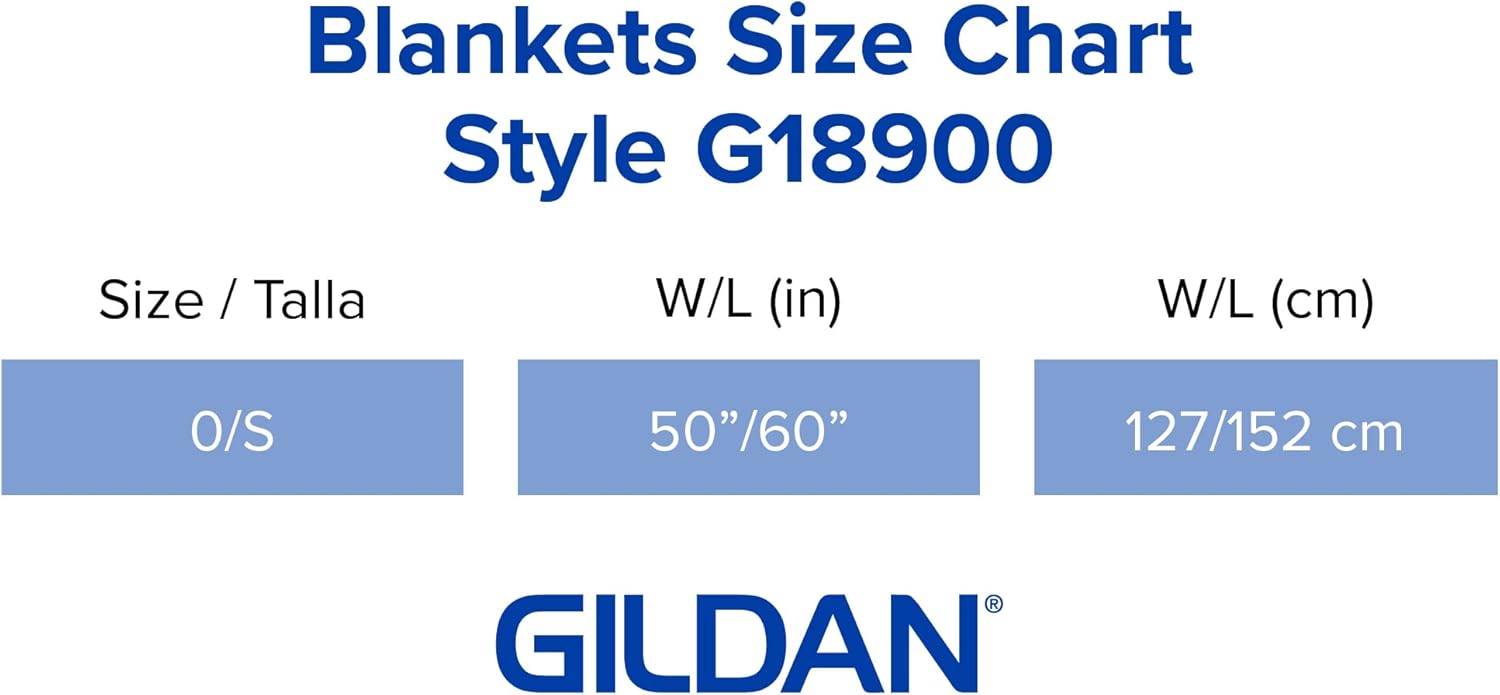Gildan Heavy Blend Fleece Blanket, Style G18900, Navy, 50″ x 60″