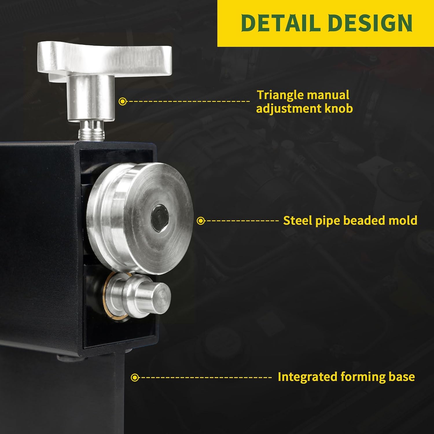 Rodillo de cuentas para tubería de tubería para tubería de tubo para admisión y tubería intercooler se adapta a 58″ a 2″ ID