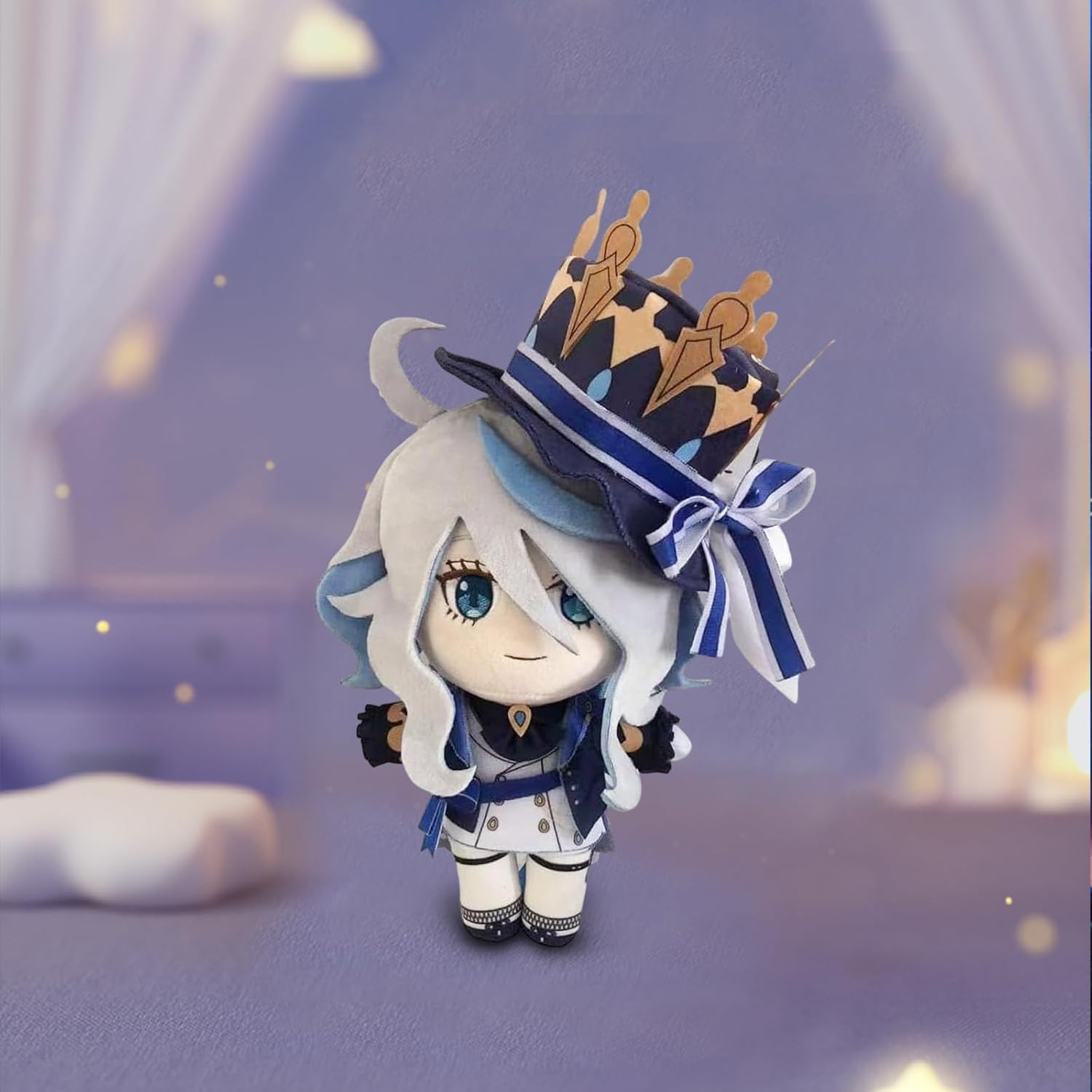 CALEMBOU Figura de peluche de anime, muñeca de peluche suave de 8 pulgadas, Lyney Freminet Furina Wriothesley Neuvillette para fanáticos de Genshin