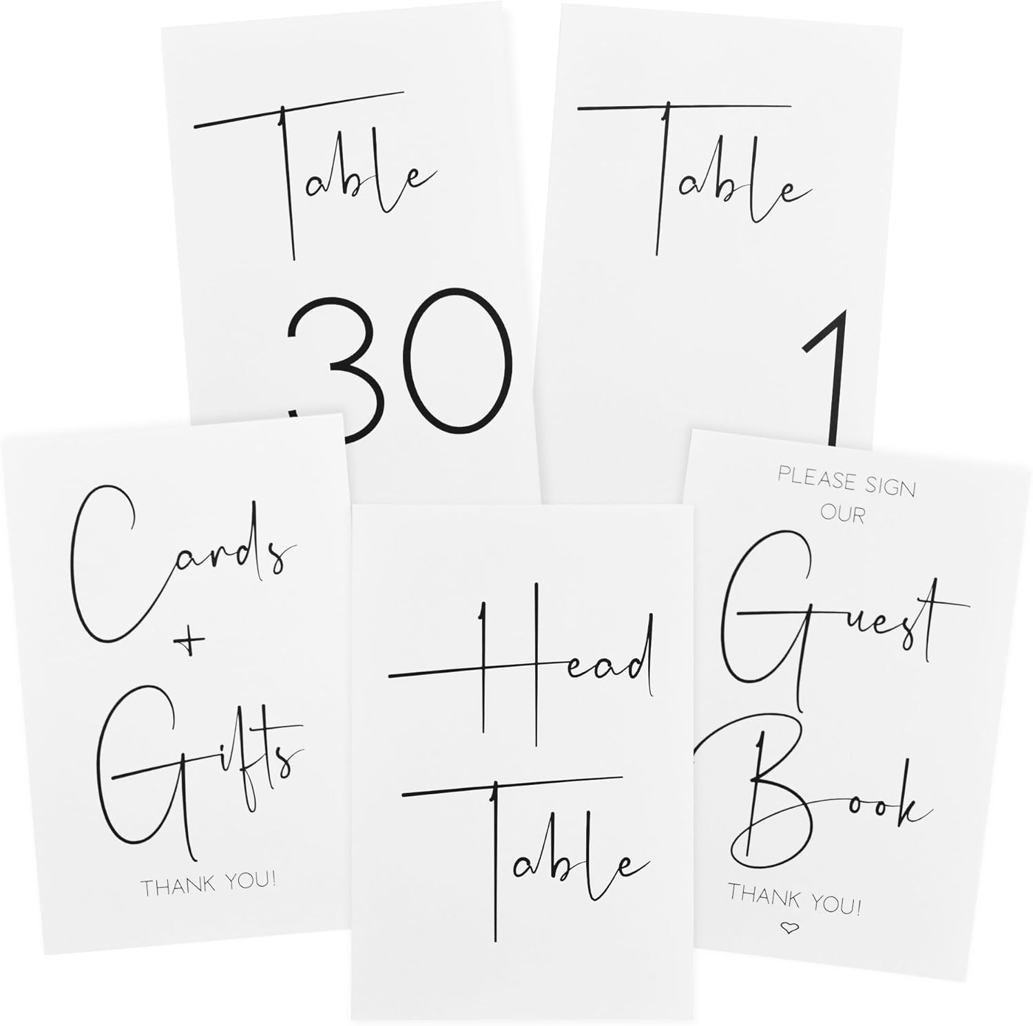 Números de mesa de boda – Número de mesa – Decoraciones de boda para recepción – Números de mesa 1-30 – Números de mesa 4X6