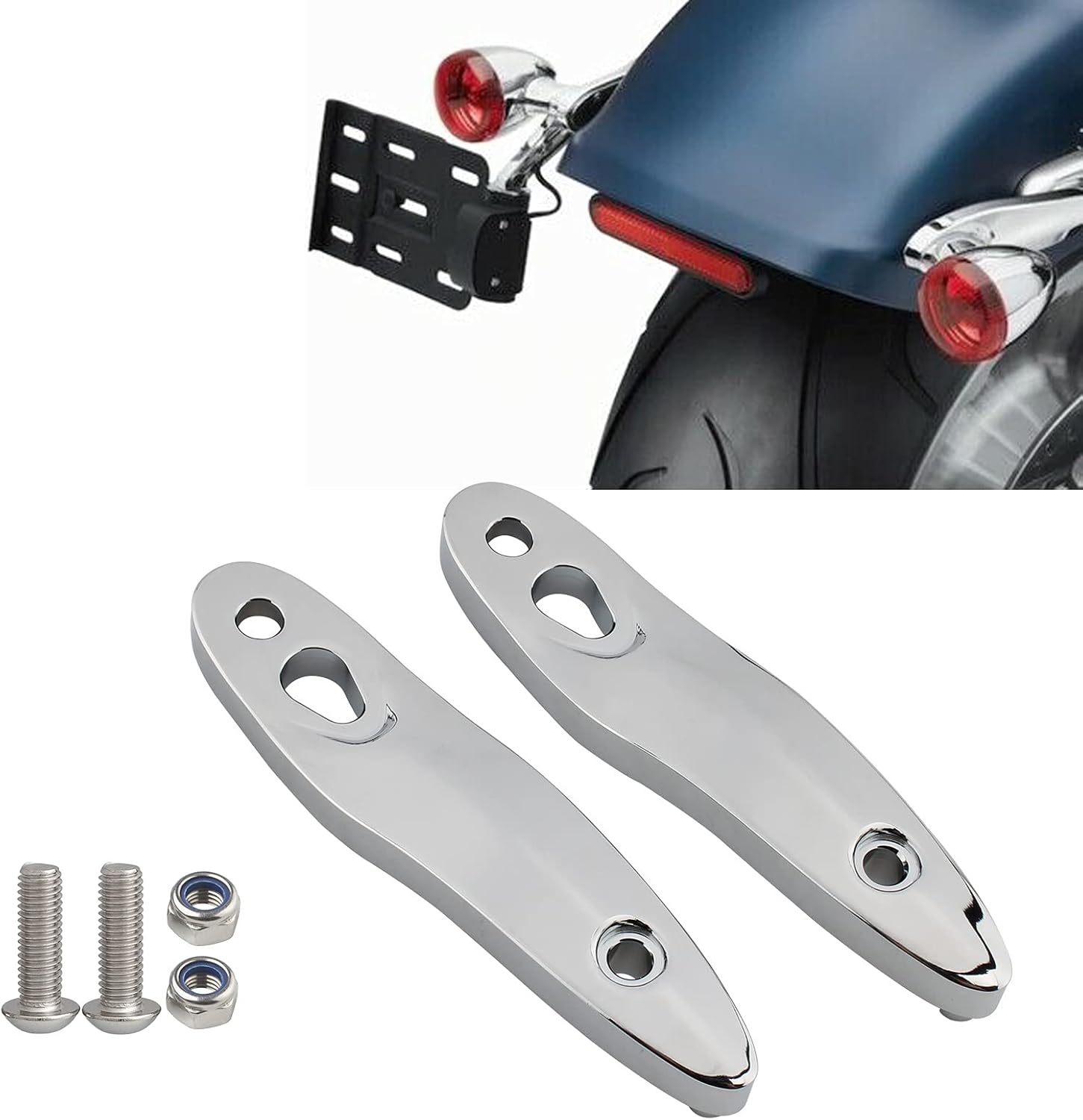 Topteng Kit de extensión de señal de giro para motocicleta, kit de reubicación para Harley Softail todos los modelos 2000-2020 (excepto FXDR)