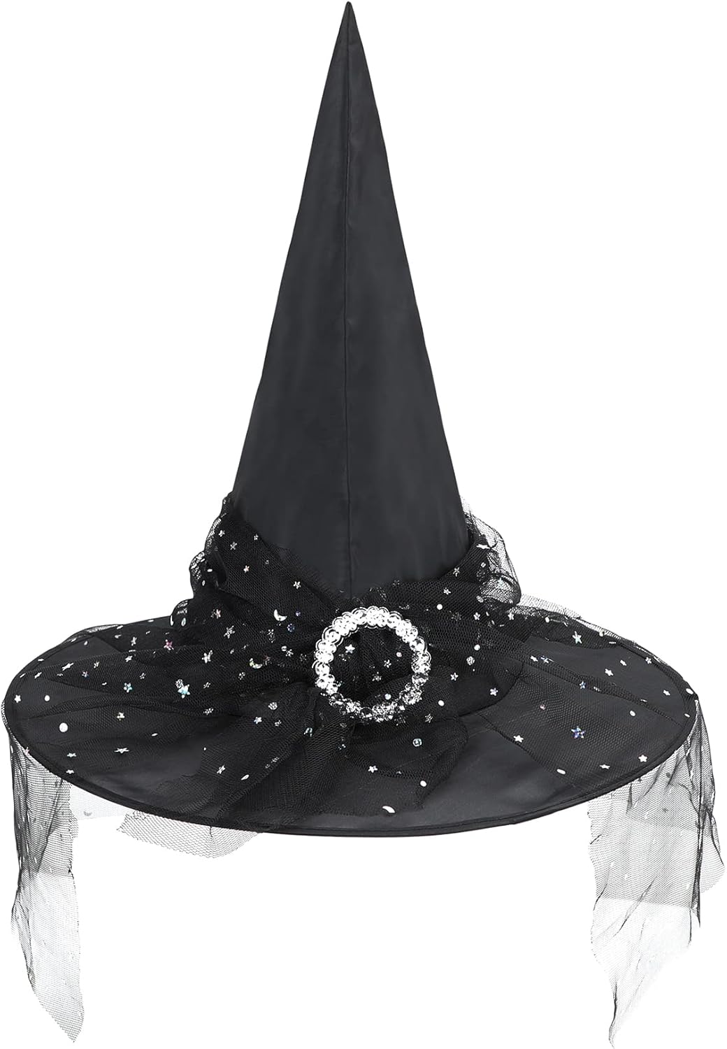 Durio Witch Hats for Women Lace Witches Hats Halloween Witch Costume for Women Wizard Hat Bulk 2 Pcs Halloween Costumes