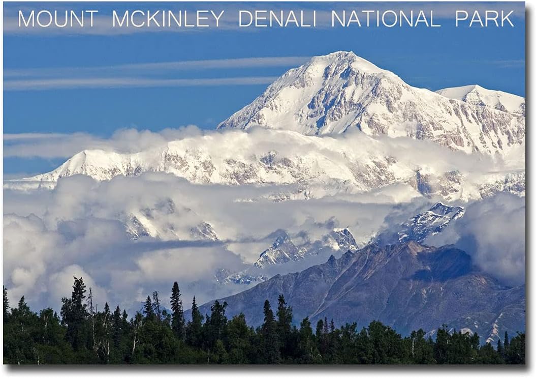 Mount Mckinley Denali National Park, imán para nevera de Alaska, tamaño 2.5″ x 3.5″