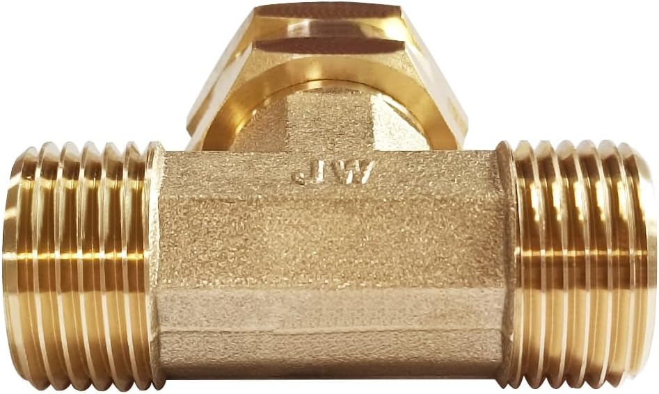 Joywayus 34 GHT roscado latón giratorio tubería T 3 vías 34 “GHT macho × 34 “GHT hembra × 34” GHT adaptador macho
