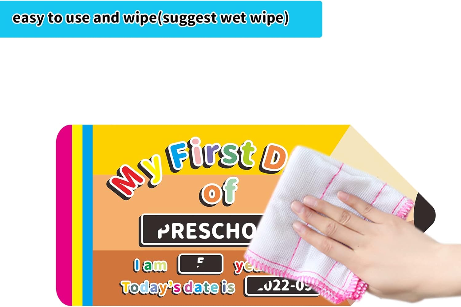 Homievar Cartel de lápiz 2023  Pizarra de tiza para el primer día de escuela para niños en preescolar o jardín de infantes  1 pizarra blanca y tiza