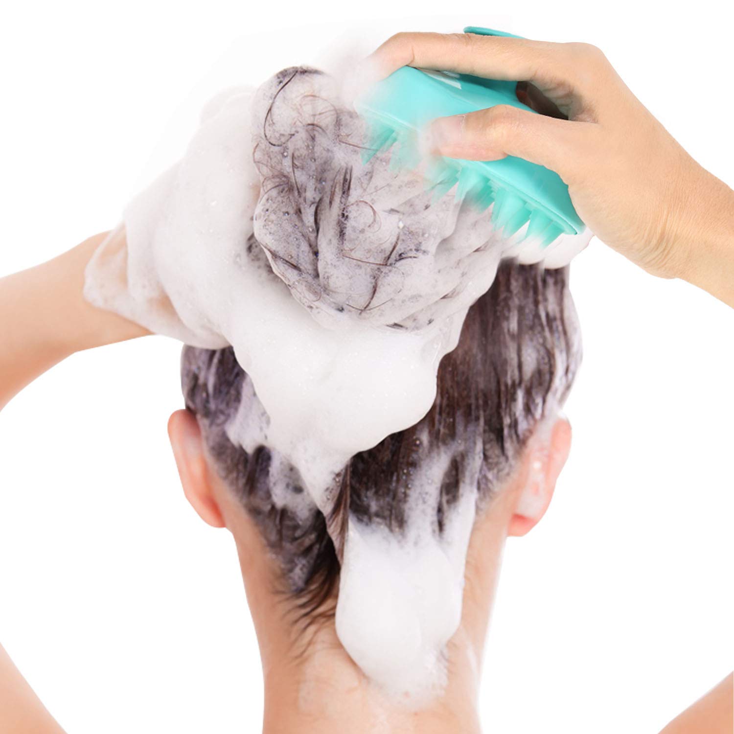 Cepillo de champú para el cabello, masajeador de cuero cabelludo, limpiador de cuero cabelludo, herramienta de lavado de cabello para todo tipo de