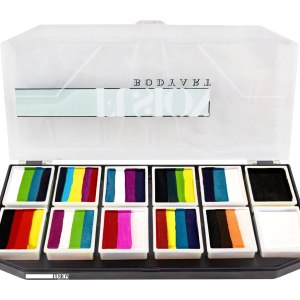 FUSION BODY ART Paleta de pintura facial de calidad profesional, explosión de arco iris, kit de pintura facial de maquillaje seguro y no tóxico para FUSION BODY ART Paleta de pintura facial de calidad profesional, explosión de arco iris, kit de pintura facial de maquillaje seguro y no tóxico para