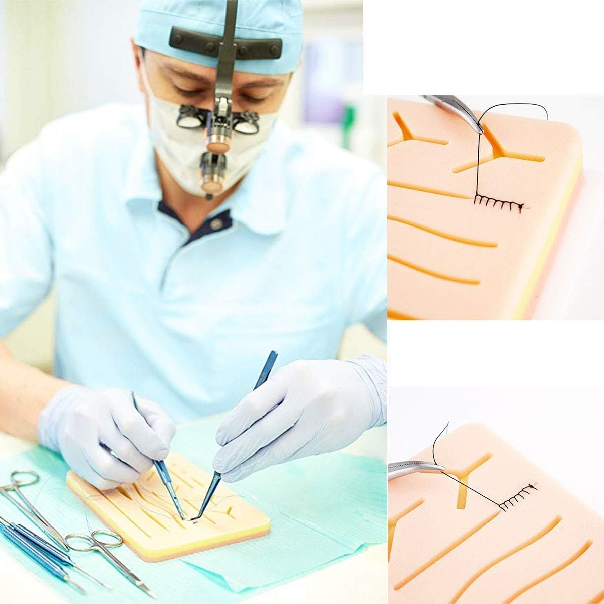 Almohadilla de práctica de sutura, almohadilla de sutura duradera para entrenamiento y práctica por MedSurgic