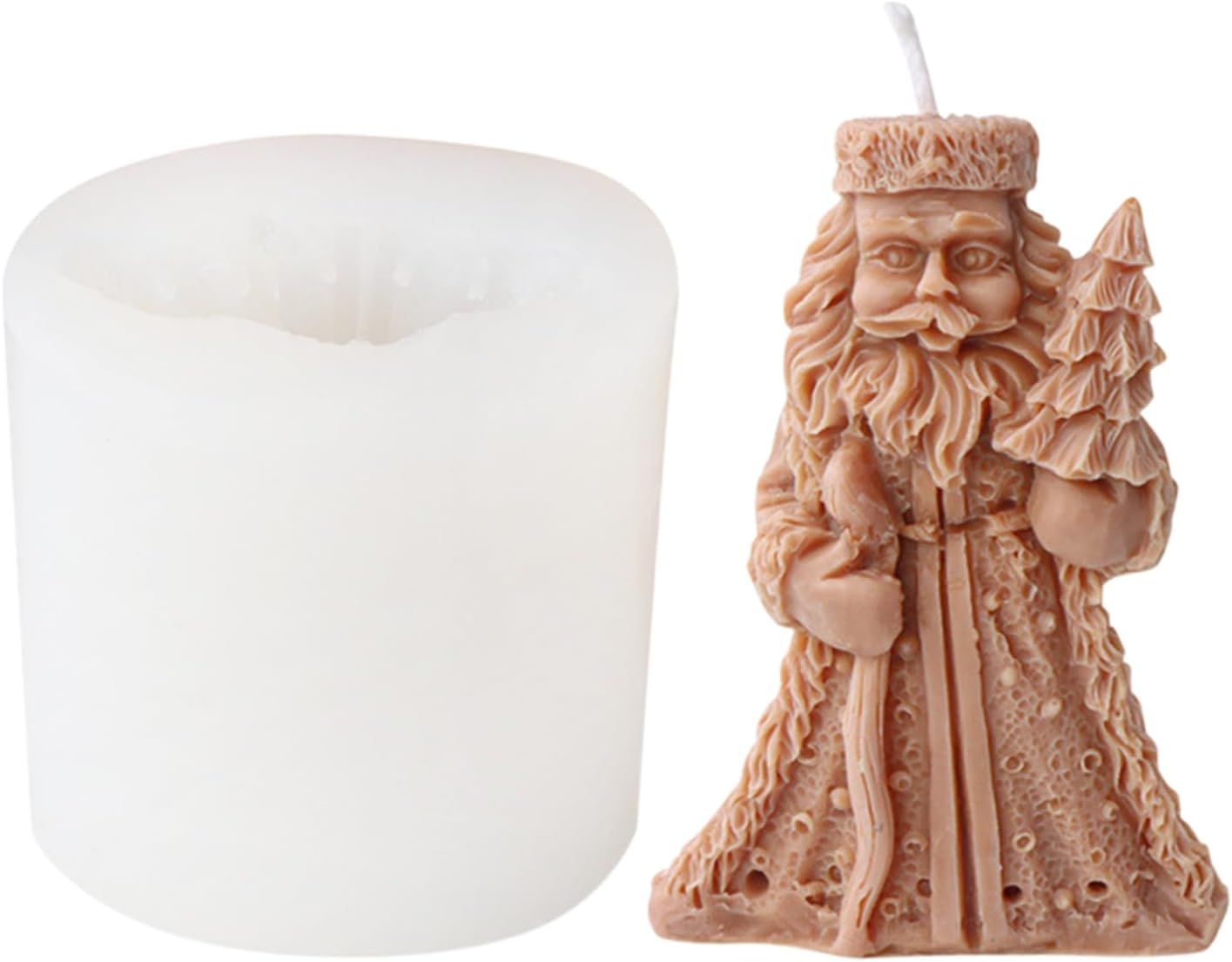 Molde de silicona de gnomo de Navidad 3D, molde de resina epoxi enana, molde de fundición para manualidades, para hacer adornos de gnomos de velas