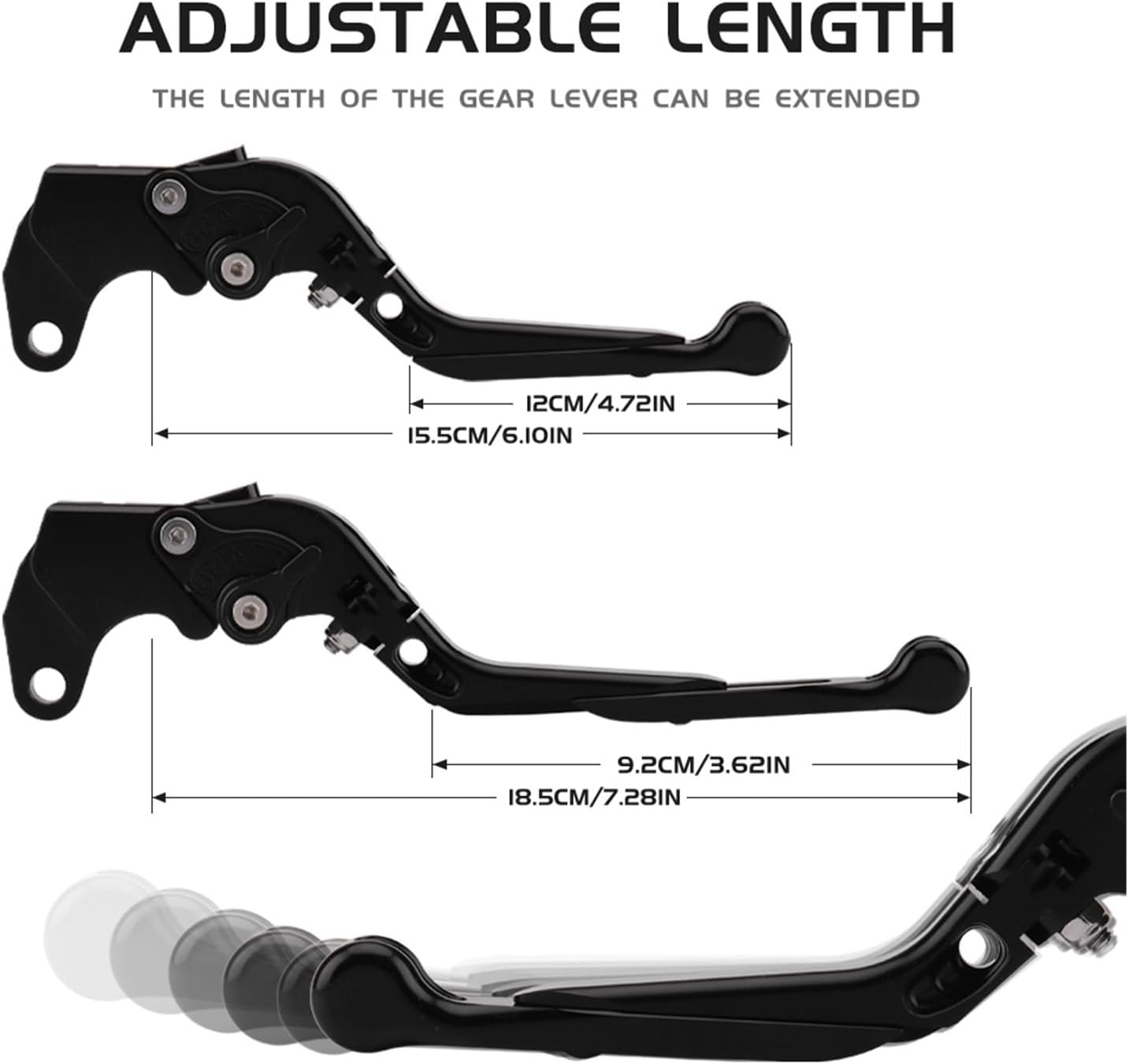 Conjunto de embrague para Bajaj Pulsar 200 RS 2015-2018 Plegable Aluminio Motocicleta Freno Embrague Palancas Set Multifunción Manija Piezas