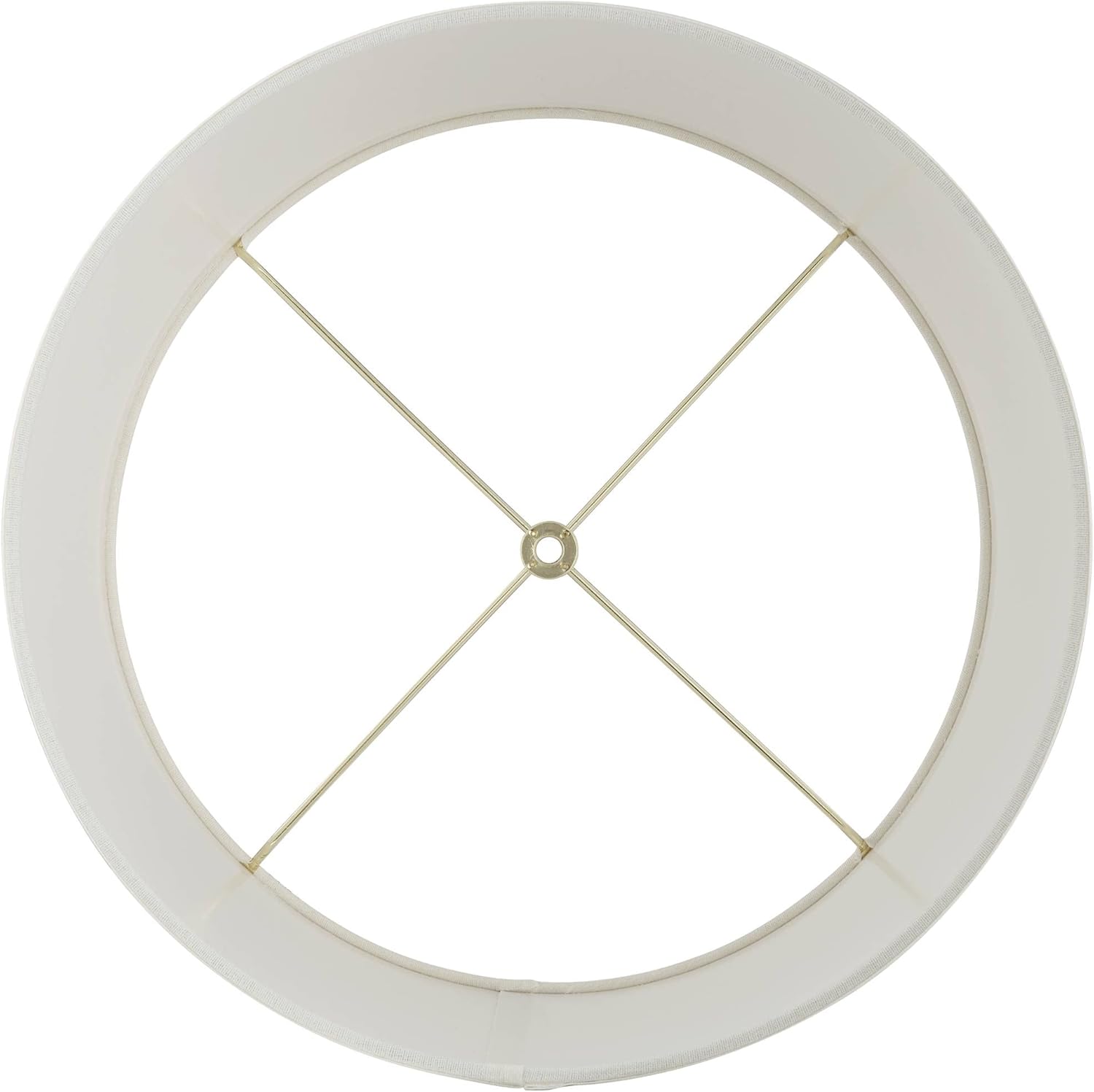 Pantalla de lámpara de tambor mediano de lino marfil de 15 pulgadas superior x 16 pulgadas inferior x 11 pulgadas de alto (araña) de repuesto con