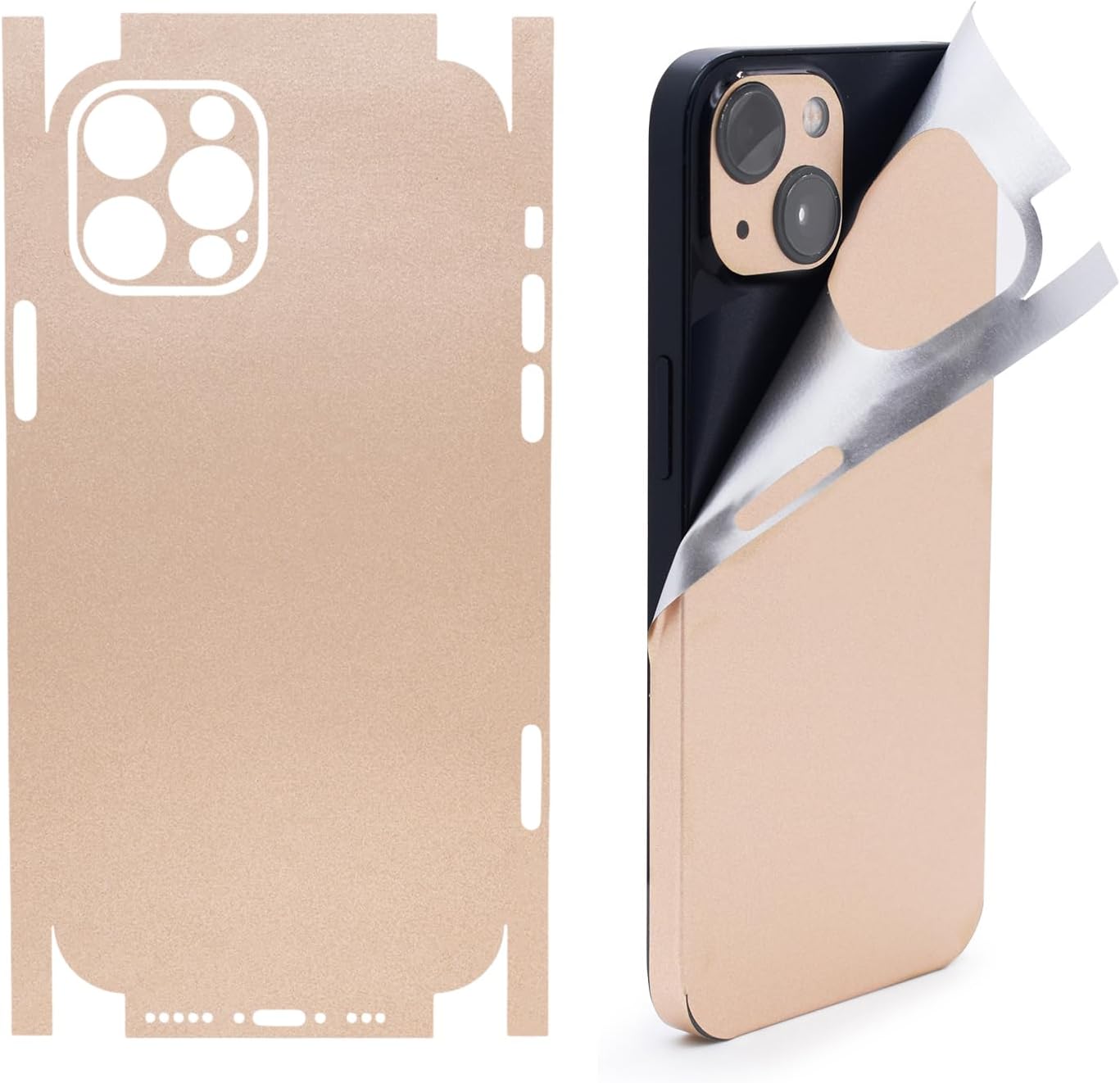 Adhesivo de color dorado champán compatible con iPhone 14 Pro Max, envoltura completa, súper fina, 2 unidades (iPhone 14 Pro Max)