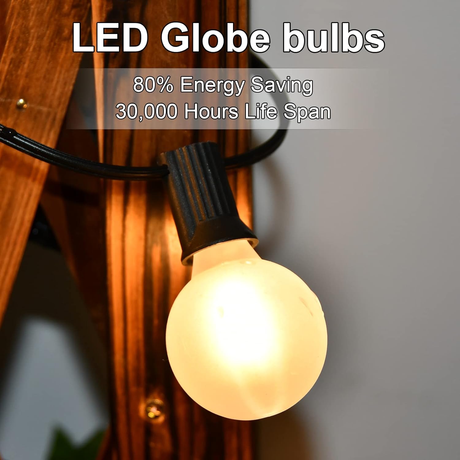 Bombillas LED G40 de repuesto de color blanco esmerilado, bombillas LED E12 para candelabro, 1.5 pulgadas, para interiores y exteriores, bombillas